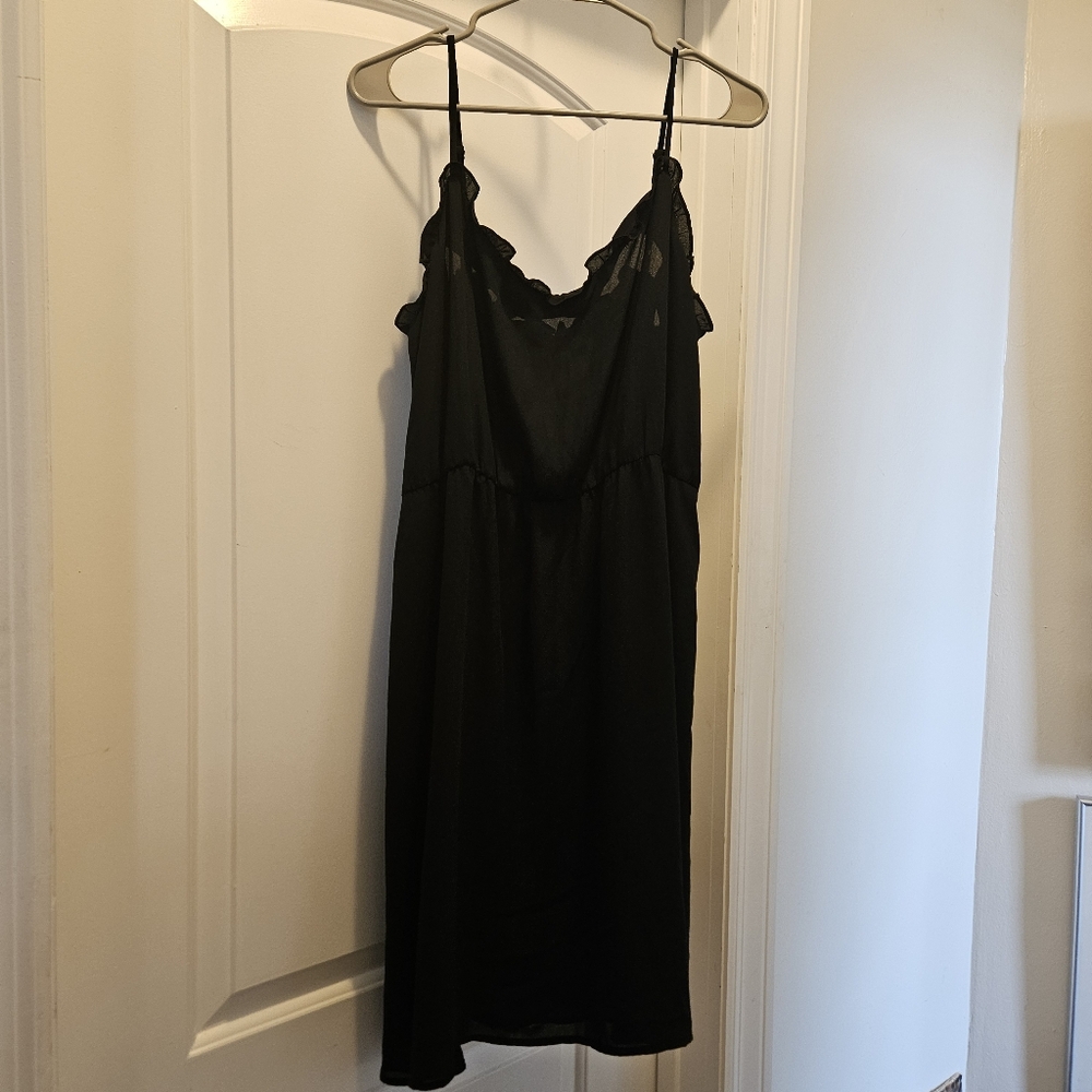 Adore Me Black Sleeveless Mini Dress